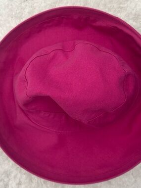 Wide Brim Sun Hat - Fuchsia Pink